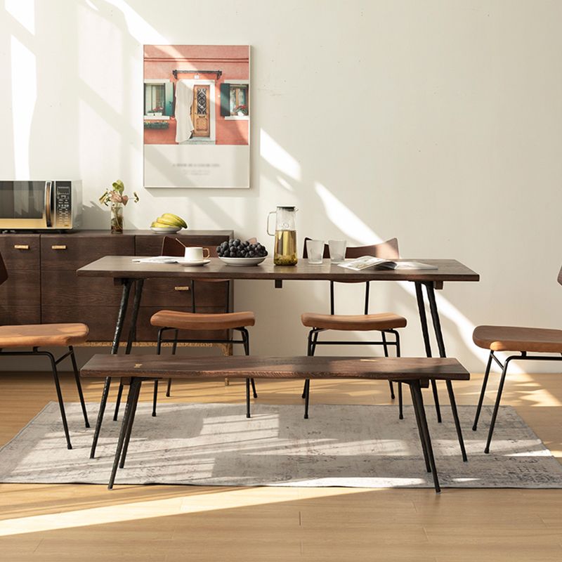 Rectangle Table Dinette Table Industrial Dinner Room Kitchen Table for Indoor Clearhalo ' dining_table' 'Dining Tables & Seating' 'Dining Tables' 'furn' 'furn_dining_table' 'Furniture' 'furniture_dining_table' 'Kitchen & Dining Furniture' 'kitchen&dining_furn' 'kitchen' 'kitchen_dining_table' 1200x1200_d04d7ce9-8526-46c1-92e1-51e5c38da9f6