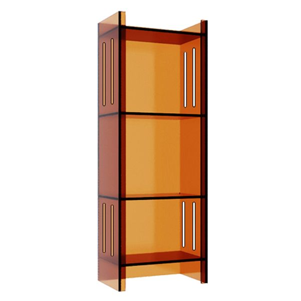 Standard Closed Back Bookshelf Scandinavian Rectangle Acrylic Bookcase