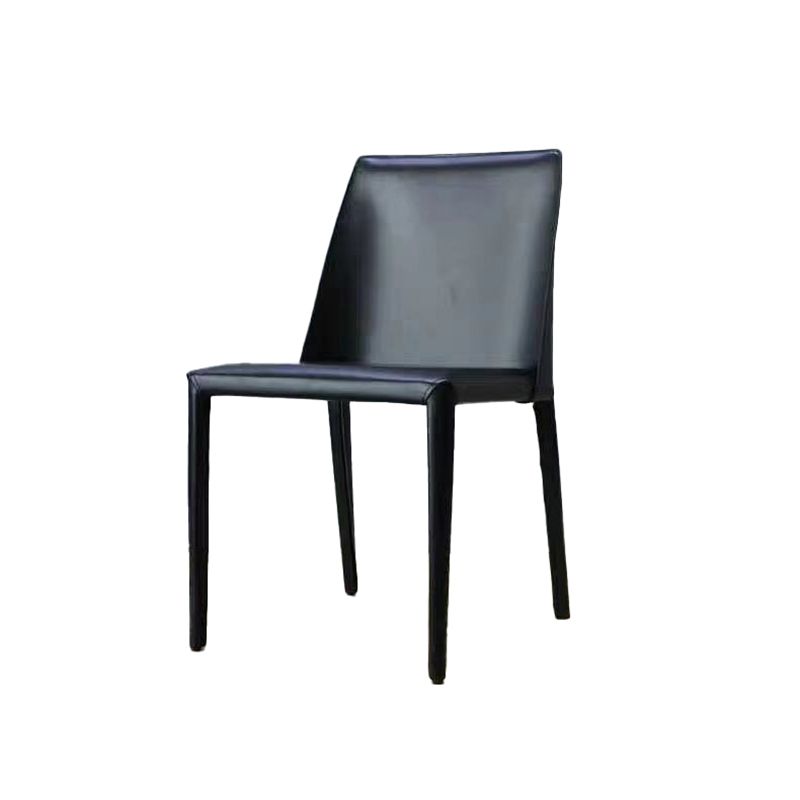 Designer Style Restaurant Parsons Chair Leather Matte Finish Dining Chair Clearhalo ' kitchen&dining_furn' 'Dining Chairs' 'Dining Tables & Seating' 'dining_chair' 'furn' 'furn_dining_chair' 'Furniture' 'furniture_dining_chair' 'Kitchen & Dining Furniture' 'kitchen' 1200x1200_d04ffd19-b5c6-446b-87c4-953ca8872b61