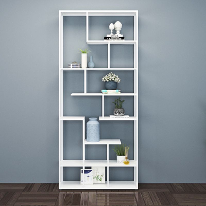 Metal Open Etagere Bookshelf Vertical Urban Bookcase for Living Room Clearhalo 'Bookcases' 'furn' 'furn_bookcases' 'Furniture' 'furniture_bookcases' 'Office Furniture' 1200x1200_d050ab3e-74e7-4184-ae7c-14e200b087bf