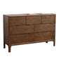 Wood 5/6/7 - Drawer Accent Chest Brown/Natural Rubberwood Chest Clearhalo 'Cabinets & Chests' 'cabinets_chests' 'furn' 'furn_cabinets_chests' 'Furniture' 'Living Room Furniture' 1200x1200_d05324bf-72d7-472d-8e5f-b52d042d5aca