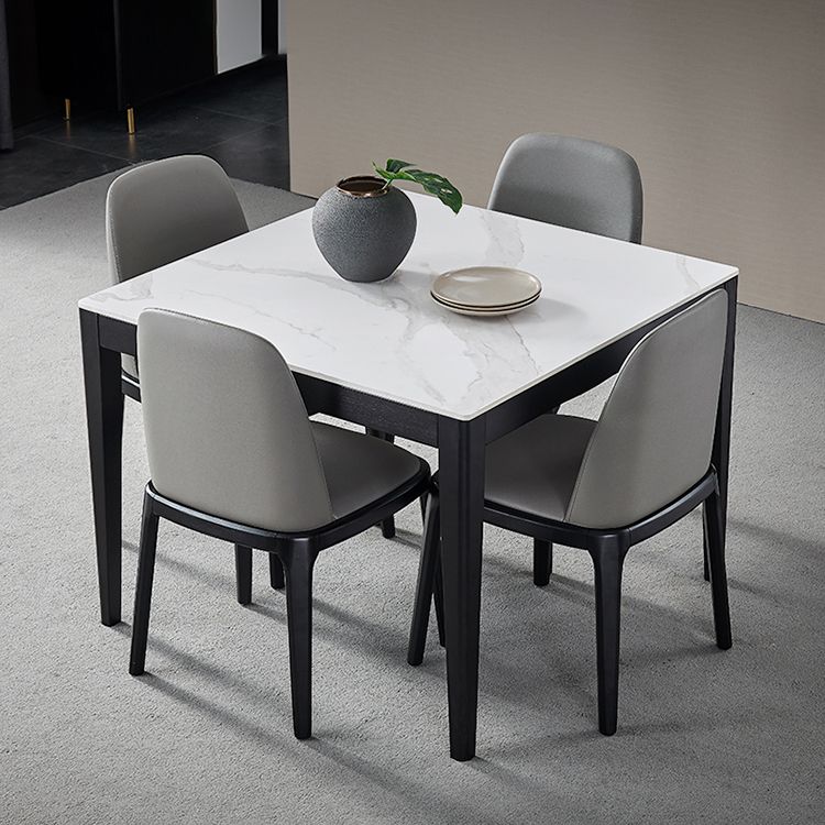 Square Shape White Dining Table Sintered Stone Table Industrial with 4 Legs Clearhalo ' dining_table' 'Dining Tables & Seating' 'Dining Tables' 'furn' 'furn_dining_table' 'Furniture' 'furniture_dining_table' 'Kitchen & Dining Furniture' 'kitchen&dining_furn' 'kitchen' 'kitchen_dining_table' 1200x1200_d055cb10-290c-490b-aba7-c34632b49368