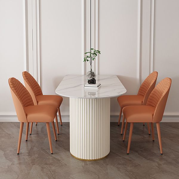 Sintered Stone Table for Restaurant Modern White Table with Double Pedestal Base Clearhalo ' dining_table' 'Dining Tables & Seating' 'Dining Tables' 'furn' 'furn_dining_table' 'Furniture' 'furniture_dining_table' 'Kitchen & Dining Furniture' 'kitchen&dining_furn' 'kitchen' 'kitchen_dining_table' 1200x1200_d0572262-f30d-48e7-99a5-c97dd6698e69