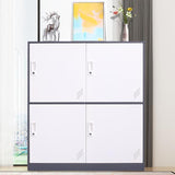 Contemporary Style Wardrobe Armoire Metal Wardrobe Closet with Locks Clearhalo 'Armoires & Wardrobes' 'armoires_wardrobes' 'Bedroom Furniture' 'furn' 'furn_armoires_wardrobes' 'Furniture' 1200x1200_d058e8fd-d3bf-4d91-8102-b2a3eb776db5