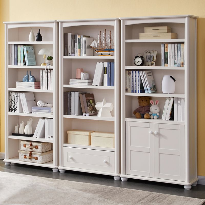 Pure White Standard Bookcase Contemporary Wooden Bookshelf with Shelves Clearhalo 'Bookcases' 'furn' 'furn_bookcases' 'Furniture' 'Office Furniture' 1200x1200_d058e997-02d2-4a64-a822-154f2826b4b1