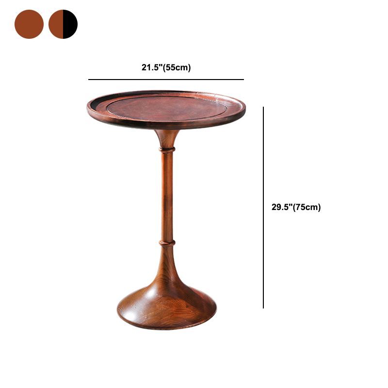 Tableau latérale rustique en bois rond en bois 25,5 "/27,5" Table de l'extrémité du piédestal de haut
