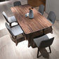 Contemporary Dark Brown Rectangular Wooden Dining Table with 4 Foot Clearhalo 'Dining Tables & Seating' 'Dining Tables' 'dining_table' 'furn' 'furn_dining_table' 'Furniture' 'Kitchen & Dining Furniture' 1200x1200_d05b3e04-bad1-4e48-8d45-f44373e866ae