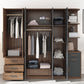 Contemporary Wardrobe Armoire Engineered Wood Wardrobe Closet