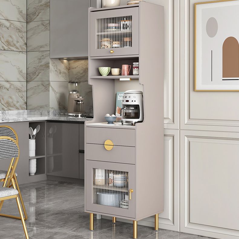 Modern Dining Hutch Glass Doors Wood Hutch Buffet with Drawers for Living Room Clearhalo 'Display & China Cabinets' 'display_china_cabinets' 'furn' 'furn_display_china_cabinets' 'Furniture' 'Kitchen & Dining Furniture' 1200x1200_d05c2f95-3e2a-42d7-a393-c83bada1eaea