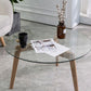 Round Clear Glass Coffee Table Nordic 3 Legs Coffee Cocktail Table Clearhalo 'Coffee & Accent Tables' 'Coffee Tables' 'coffee_tables' 'furn' 'furn_coffee_tables' 'Furniture' 'Living Room Furniture' 1200x1200_d05ce16c-d8ee-4ebe-9474-20abc046c411