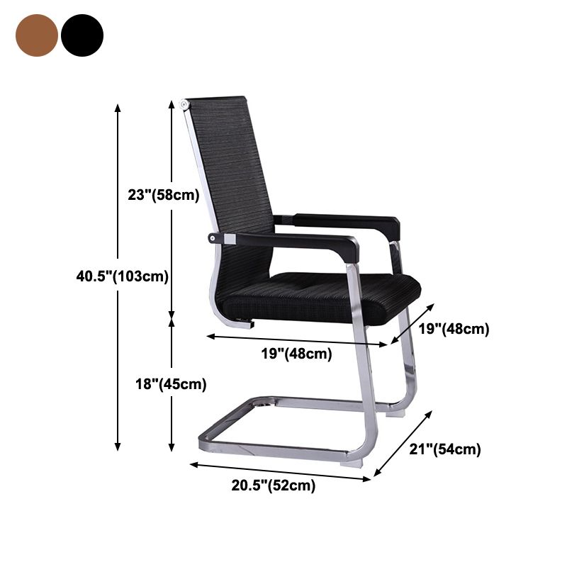 Medium/High Back Office Chair Fixed Armchair with Fabric Sponge Cushion Clearhalo 'furn' 'furn_office_chair' 'Furniture' 'Office Chairs' 'Office Furniture' 'office_chair' 1200x1200_d05d3198-c094-43e9-99a3-2353cecb08af