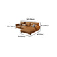 Modern Tight Back Genuine Leather Sectionals, 67.72" W  Sectional Sofa  in Brone