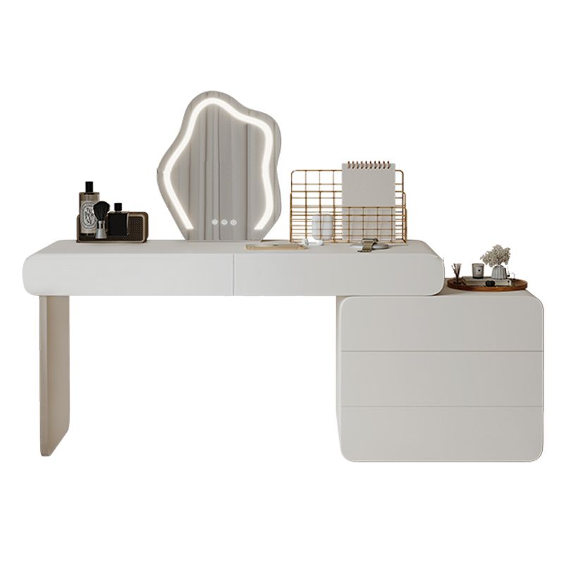 Brachette de vanité en bois à chambre à coucher éclairé blanc éclairé blanc contemporain