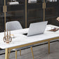 Glam Style Office Desk Rectangular Writing Desk with Metal Legs Clearhalo 'furn' 'furn_office_desk' 'Furniture' 'furniture_office_desk' 'Office Desks' 'Office Furniture' 'office_desk' 1200x1200_d05df6c0-2d52-4b97-aa99-e335363d9254