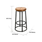 Industrial Solid Wood Bar & Counter Stool Round Cafe Counter Chair in Natural Clearhalo 'Bar Furniture' 'Bar Stools' 'bar_stools' 'furn' 'furn_bar_stools' 'Furniture' 'furniture_bar_stools' 'Kitchen & Dining Furniture' 1200x1200_d05e9c15-5854-436c-8862-e87084f5ebf6