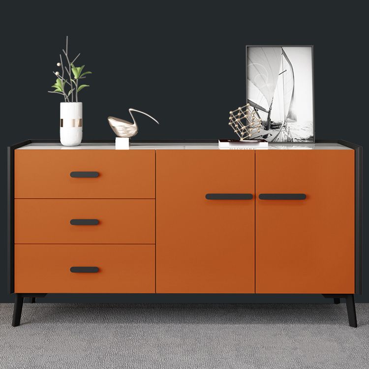 Credenza moderna di Pine Wood Credenza a 3 cassetti con controsoffitto per soggiorno per soggiorno