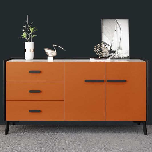 Credenza moderna di Pine Wood Credenza a 3 cassetti con controsoffitto per soggiorno per soggiorno