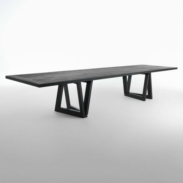 Modern Black Rectangle Dining Table Solid Wood Top Iron Base Table Clearhalo 'Dining Tables & Seating' 'Dining Tables' 'dining_table' 'furn' 'furn_dining_table' 'Furniture' 'Kitchen & Dining Furniture' 1200x1200_d05fb328-16f0-4825-90ba-ceb11b59ecbb