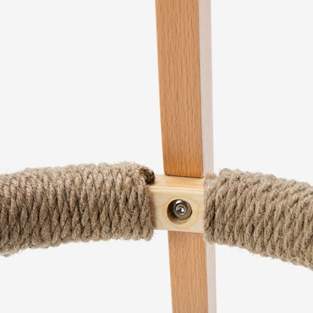 レストラン用のコンテンポラリーウッドスツールバックレストファブリックスツール