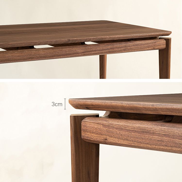 Modern Rectangle Dinner Table Brown Solid Wood Tabletop for Living Room Clearhalo 'Dining Tables & Seating' 'Dining Tables' 'dining_table' 'furn' 'furn_dining_table' 'Furniture' 'Kitchen & Dining Furniture' 1200x1200_d06266d3-6b98-4239-9163-2025fca20a24