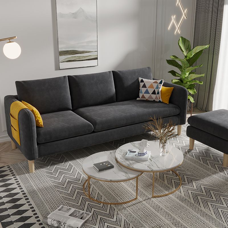 Mordern Square Arm Sofa with Tight Back Convertible Sofa for Living Room, Apartment Clearhalo 'furn' 'furn_sofas' 'Furniture' 'furniture_sofas' 'kitchen' 'kitchen_sofas' 'Living Room Furniture' 'Sofa' 'sofas' 1200x1200_d063731d-e7cd-4338-ad9c-2b0a042cadc8