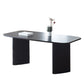 Medieval Modern Pine Wood Table Rectangular Wood Table with Double Pedestal