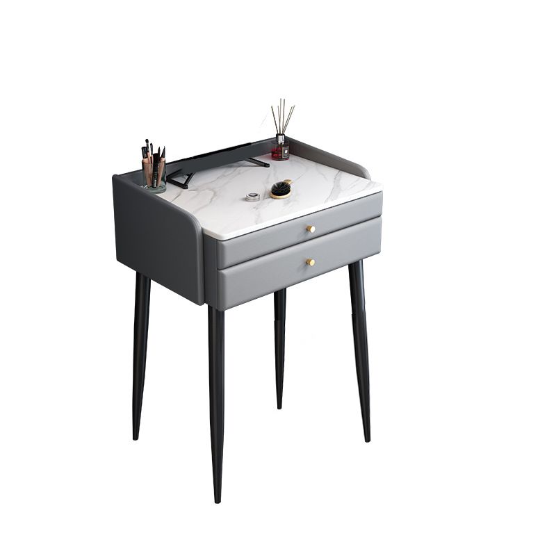 2 cassetti e gioielli Makeup Vanity scrivania moderna per piedi dritti
