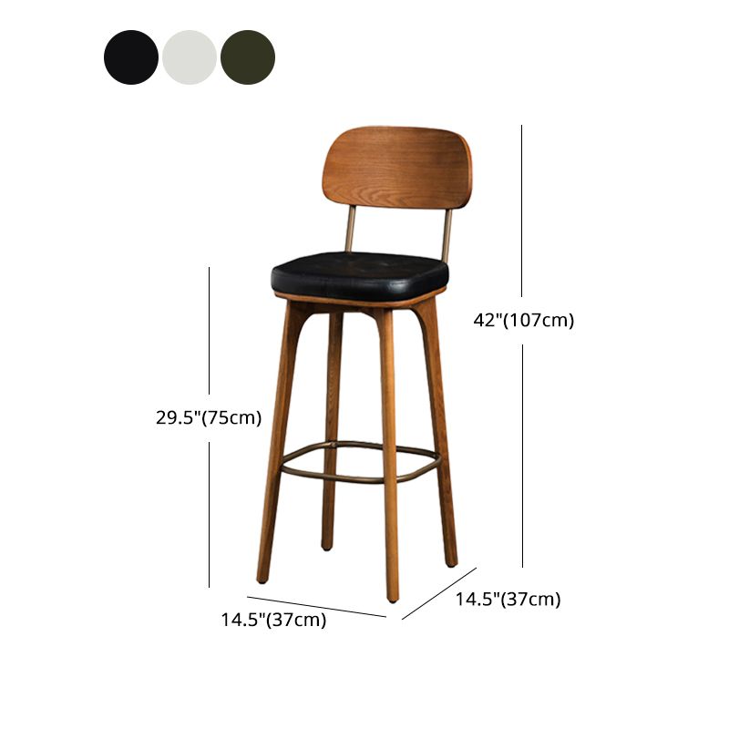 Industrial Style Armless Barstool Leather 30-inch Seat Height Counter Stools Clearhalo 'Bar Furniture' 'Bar Stools' 'bar_stools' 'furn' 'furn_bar_stools' 'furniture_bar_stools' 'Kitchen & Dining Furniture' 'kitchen&dining_furn' 'kitchen' 'kitchen_furn' Furniture' 1200x1200_d065e50d-0e77-4141-b3bd-05c1109face2