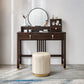 Traditional Rubberwood Bedroom Storage Box 3 Drawers Vanity Table