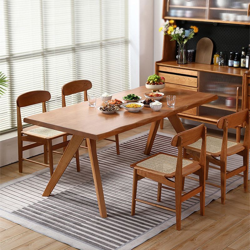 Dining Room Dinner Kitchen Table Solid Wood Rectangle Dining Table Clearhalo 'Dining Tables & Seating' 'Dining Tables' 'dining_table' 'furn' 'furn_dining_table' 'Furniture' 'Kitchen & Dining Furniture' 1200x1200_d067f9c4-a890-4dd5-8650-a12e819ccbe3