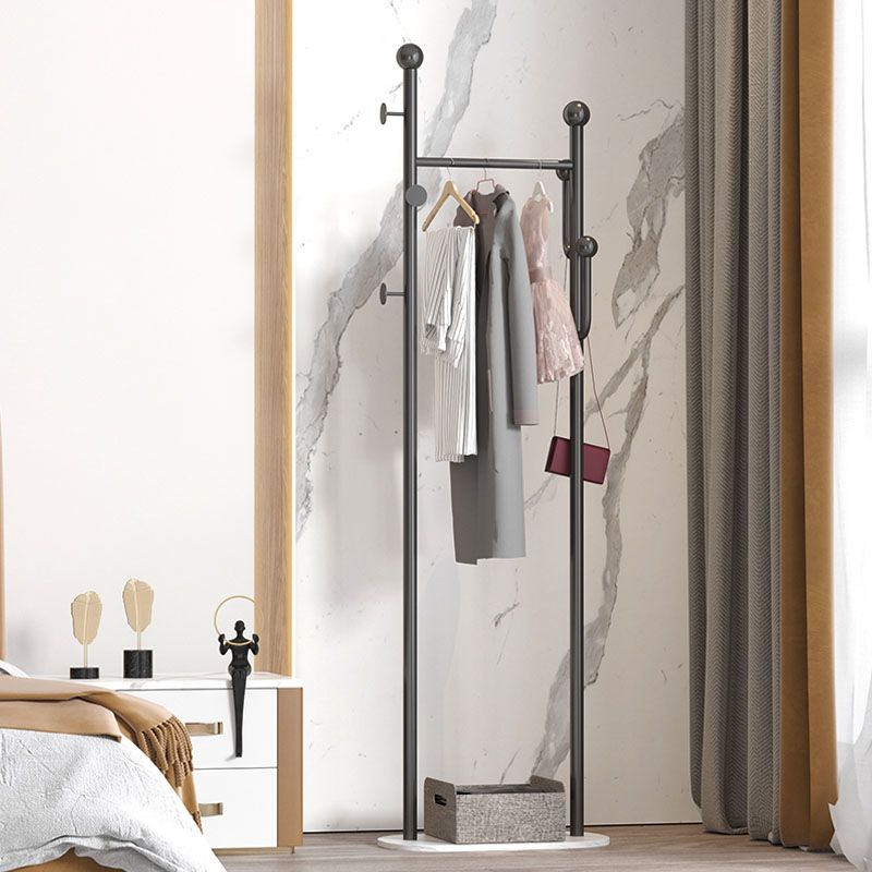 Luxurious Metal Hall Hall Tree Caseta de almacenamiento de almacenamiento de pie con ganchos de pelaje