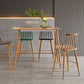 Nordic Plastic Bar-stool Square Seat Counter Bar Stool with Wood Legs Clearhalo 'Bar Furniture' 'Bar Stools' 'bar_stools' 'furn' 'furn_bar_stools' 'Furniture' 'Kitchen & Dining Furniture' 1200x1200_d06a4324-6213-4cb4-976d-c3c6e7bac265