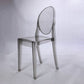 Nordic Open Back Side Chair Plastic Indoor Armless Chair for Dining Room Bedroom