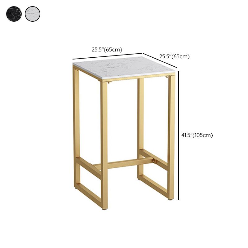 Modern Bar Table Gold and Metal Base Bar Table for Kitchen Living Room Coffee Room Clearhalo 'Bar Furniture' 'Bar Tables' 'bar_tables' 'furn' 'furn_bar_tables' 'Furniture' 'Kitchen & Dining Furniture' 1200x1200_d06b8089-1127-470b-a364-d5a18286d522