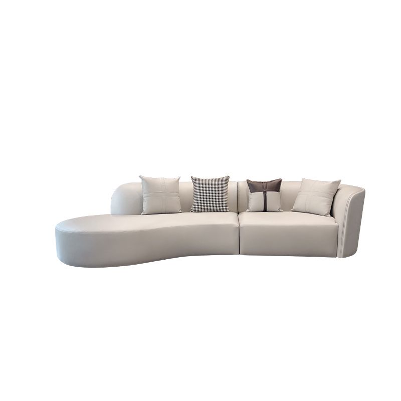 Stain-Resistant Faux Leather Modern Sofa/Sectional for Apartment, Living Room