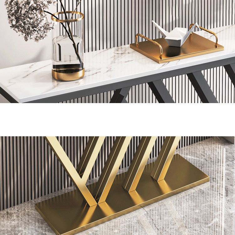 Tavolo di accento resistente ai graffi con tavolo piedistallo di ferro e top in pietra