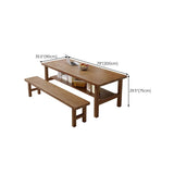Simplicity Dinette Table Solid Wood Rectangle Dining Room Table in Brown Clearhalo 'Dining Tables & Seating' 'Dining Tables' 'dining_table' 'furn' 'furn_dining_table' 'Furniture' 'Kitchen & Dining Furniture' 1200x1200_d07082d0-a8fb-441a-8b04-6abf498c492b