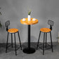 1/2/3-teiliges Bartisch-Set aus massivem Holz im industriellen Stil, rundes Theken-Set