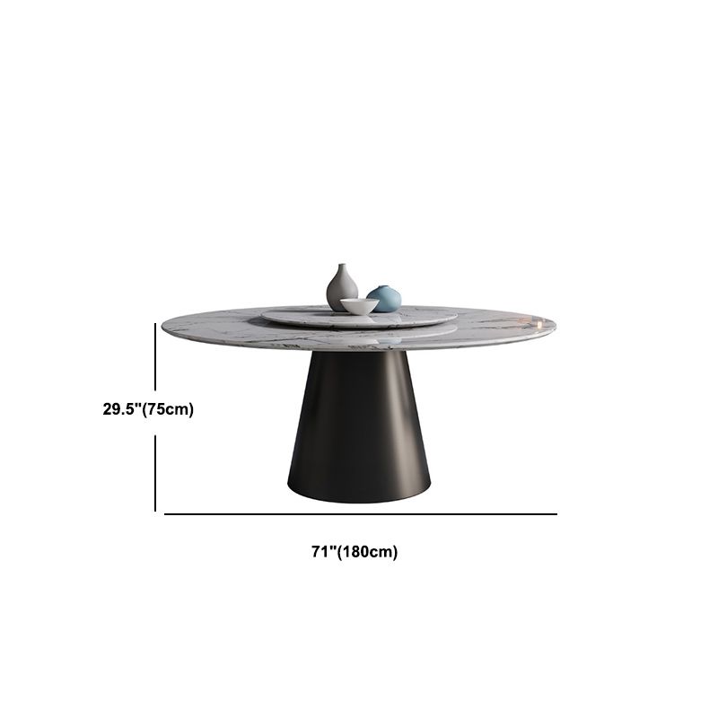 Contemporary Stone Round Dining Set 1/4/7/11 Pieces Turntable Dining Furniture for Home Clearhalo 'Dining Room Sets' 'Dining Tables & Seating' 'dining_room_set' 'furn' 'furn_dining_room_set' 'Furniture' 'Kitchen & Dining Furniture' 1200x1200_d0718b31-e8cc-4ad4-ada5-d02b35a60350