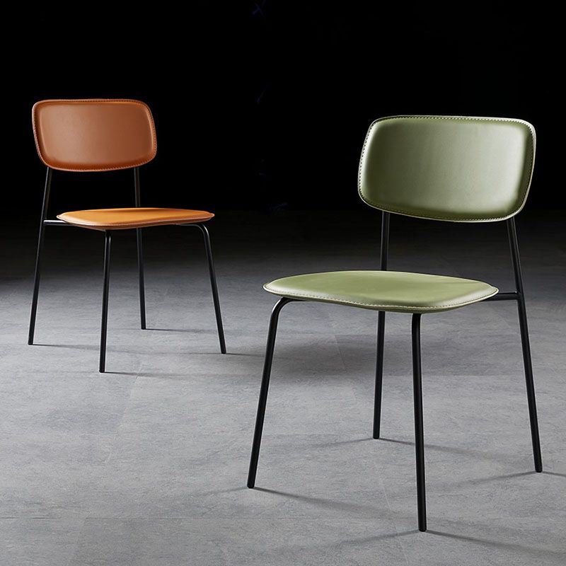 Contemporary Style Kitchen Metal Dining Chairs Dining Armless Side Chair Clearhalo ' kitchen&dining_furn' 'Dining Chairs' 'Dining Tables & Seating' 'dining_chair' 'furn' 'furn_dining_chair' 'Furniture' 'furniture_dining_chair' 'Kitchen & Dining Furniture' 'kitchen' 1200x1200_d07304b1-1c0a-416b-bb49-cce860a0c81a