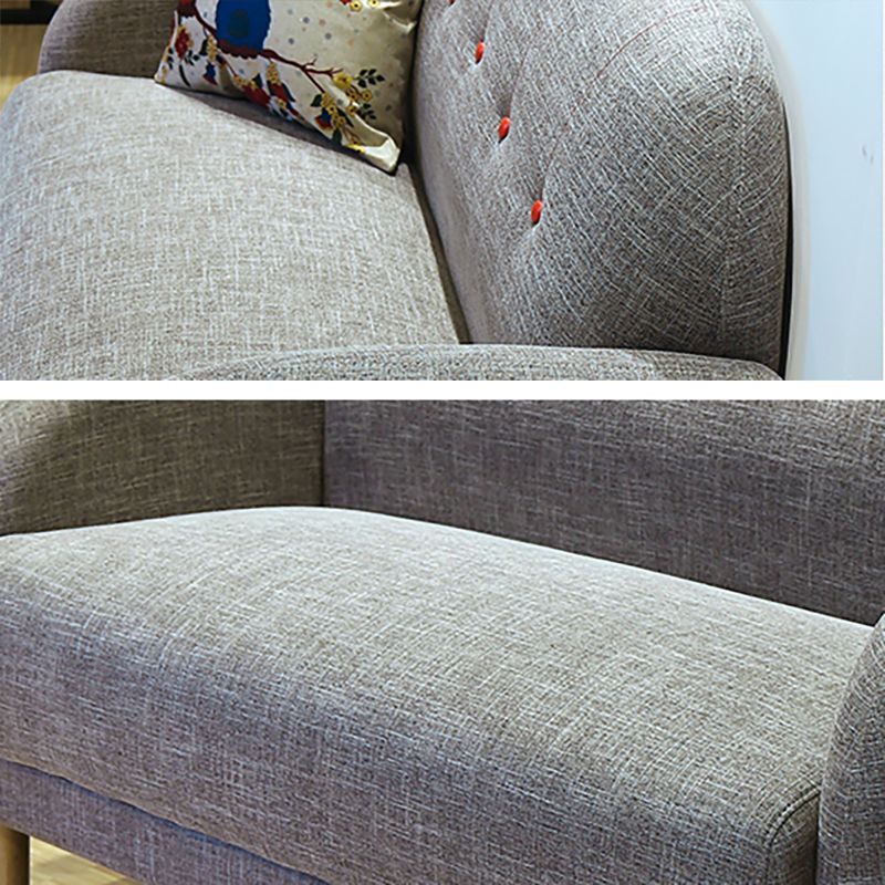 34.25"H Scandinavian Linen Square Arm Solid Color Tufted Loveseat Sofa for Apartment Clearhalo 'furn' 'furn_sofas' 'Furniture' 'furniture_sofas' 'kitchen' 'kitchen_sofas' 'Living Room Furniture' 'Sofa' 'sofas' 1200x1200_d0741fe7-bfc7-48cb-8a36-10cd5e0ee4ca