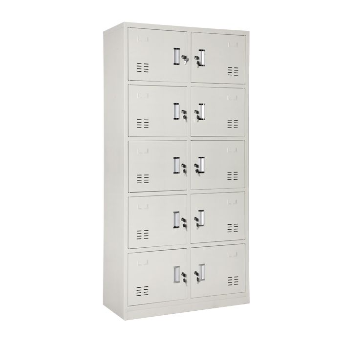 Placard à charnière à charnière gris armoire de garde-robe en acier contemporain