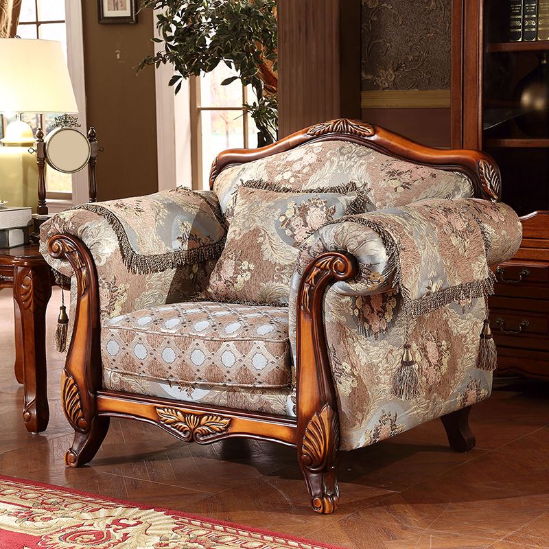 Modern Cotton Blend Rolled Arm Curved Sofa with Camel Back for Apartment Clearhalo 'furn' 'furn_sofas' 'Furniture' 'furniture_sofas' 'Living Room Furniture' 'Sofa' 'sofas' 1200x1200_d0768544-3c6b-4866-a43c-974f5195e0ba