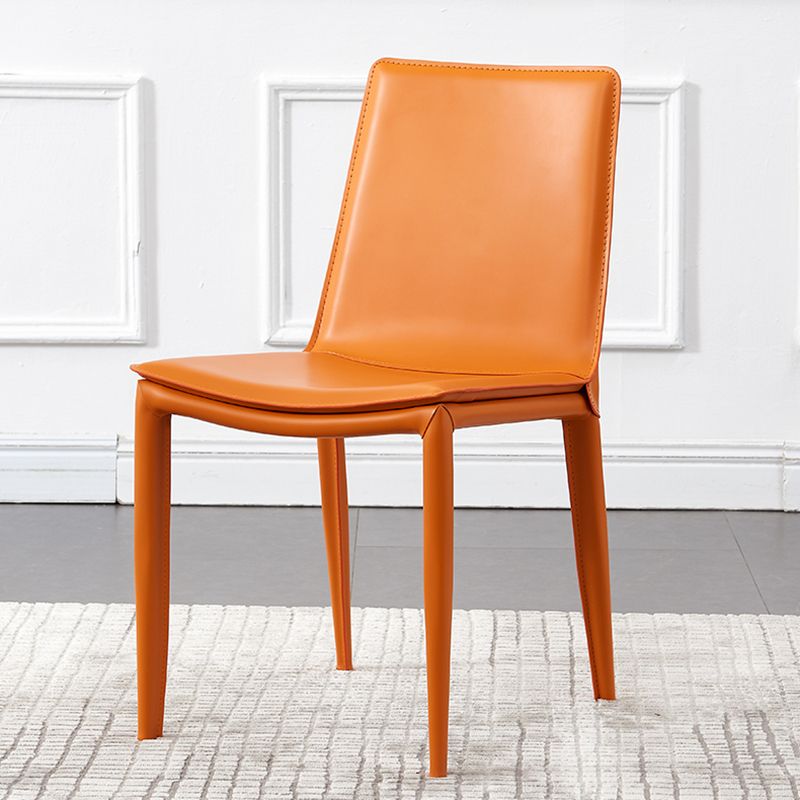 Sala riunioni Solid Designer Stile Stella laterale Sedia da pranzo in pelle finitura