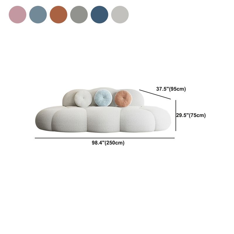 Stain-resistant 3/4-seat Sofa Statement Pillow Back Armless Sofa Clearhalo 'furn' 'furn_sofas' 'Furniture' 'Living Room Furniture' 'Sofa' 'sofas' 1200x1200_d079441f-20bc-4193-980f-b6d7d44523bd