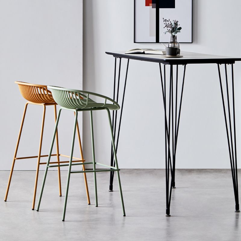 Modern Plastic Seats Barstool Metal 4 Legs Macron Bar Stool for Indoor 1 Piece Clearhalo 'Bar Furniture' 'Bar Stools' 'bar_stools' 'furn' 'furn_bar_stools' 'furniture_bar_stools' 'Kitchen & Dining Furniture' 'kitchen&dining_furn' 'kitchen' 'kitchen_furn' Furniture' 1200x1200_d079e7ff-0884-4d07-9503-ac72c0677c7a