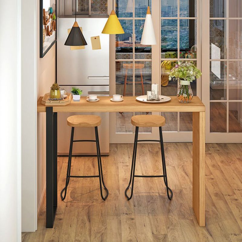 Rectangle Pine Wood Counter Table Contemporary Bar Table for Dining Room Clearhalo 'Bar Furniture' 'Bar Tables' 'bar_tables' 'furn' 'furn_bar_tables' 'Furniture' 'Kitchen & Dining Furniture' 1200x1200_d07ab1a5-0982-4bc1-870b-f0ff42e6ac7b