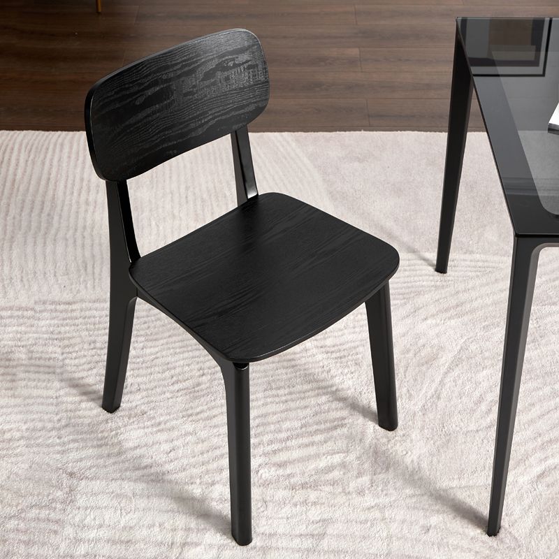 Contemporary Kitchen Dining Side Chair Opening Back Solid Wood Dining Side Chair Clearhalo ' kitchen&dining_furn' 'Dining Chairs' 'Dining Tables & Seating' 'dining_chair' 'furn' 'furn_dining_chair' 'Furniture' 'furniture_dining_chair' 'Kitchen & Dining Furniture' 'kitchen' 1200x1200_d07c5c6c-97f7-4814-a52b-6a9e24428a67