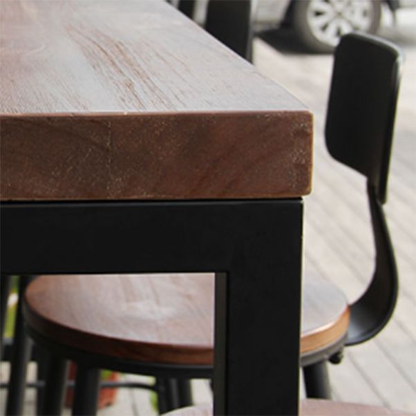 Rectangle Bar Pub Table Set 1/5 Pcs Iron Frame Bar Table and Stools Clearhalo 'Bar Furniture' 'furn' 'furn_home_bar_bar_sets' 'Furniture' 'Home Bars & Bar Sets' 'home_bar_bar_sets' 'Kitchen & Dining Furniture' 1200x1200_d07c99e0-df74-4262-8377-4ce949d148b5