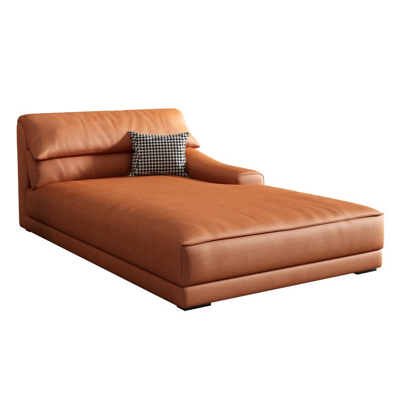 Modern Upholstered Chaise Lounge Leather Recessed Arms for Bedroom and Living Room Clearhalo 'Chairs & Seating' 'Chaise Lounge' 'chaise_lounge' 'furn' 'furn_chaise_lounge' 'Furniture' 'Living Room Furniture' 1200x1200_d07e9921-9e59-44e1-858f-da0d0f52f5d1